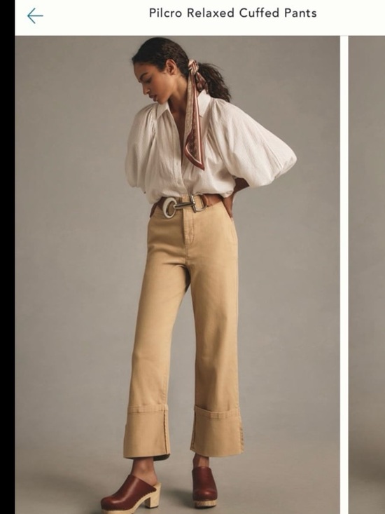 Pilcro Pants - Anthropologie neutral pilcro relaxed cuffed pants NWT